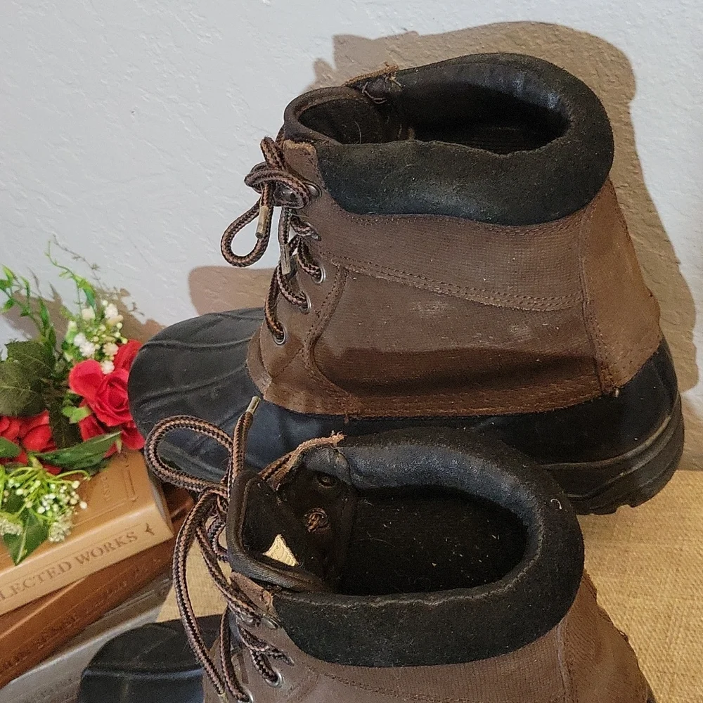 Leather Upper Rain Boot 10